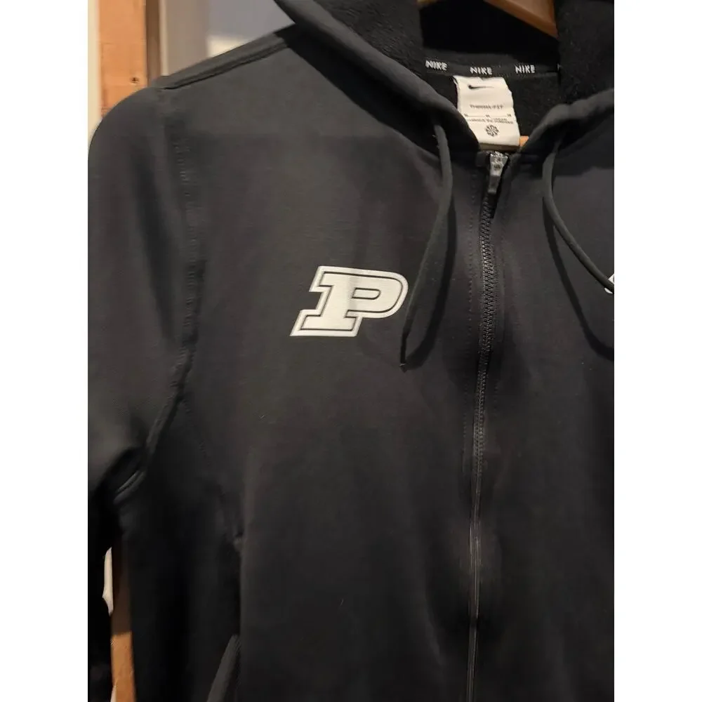 Nike Therma-FIT Purdue Boilermakers Full Zip Hoodie Black Women’s Medium